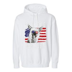 American Flag Best Dog Dad Ever Chinese Crested Usa Garment-Dyed Fleece Hoodie