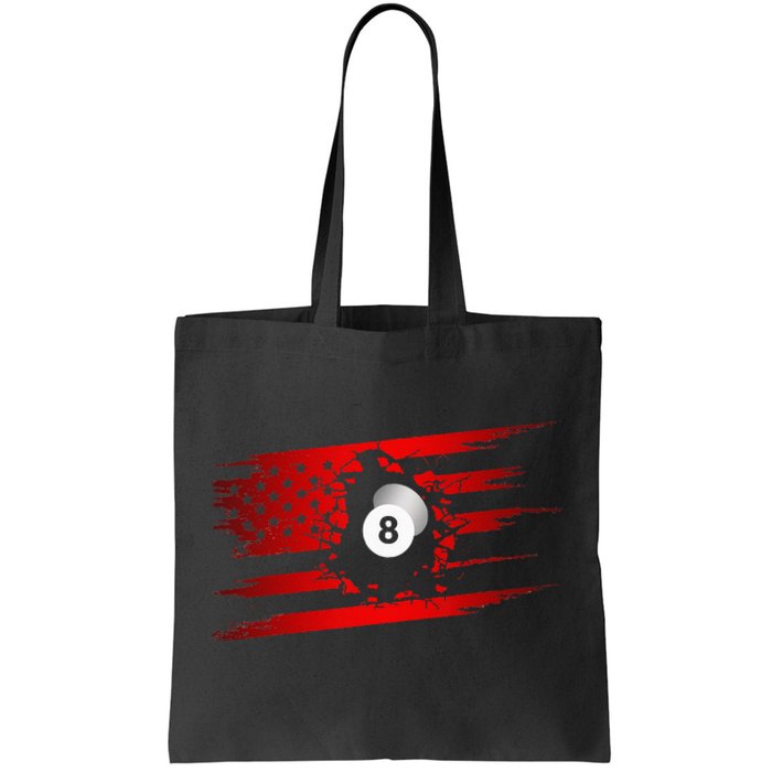 American Flag Billiards Apparel Billiards Tote Bag