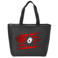 American Flag Billiards Apparel Billiards Zip Tote Bag