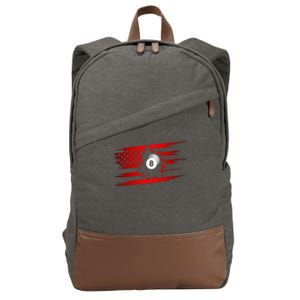 American Flag Billiards Apparel Billiards Cotton Canvas Backpack