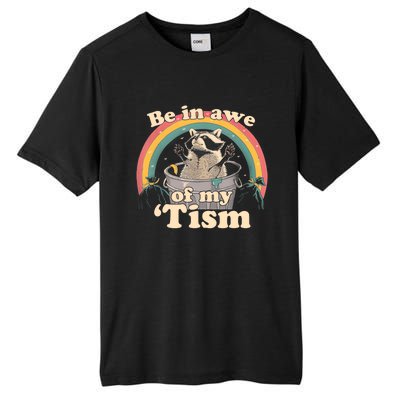 Autism Funny Be In Awe Of My Tism Meme Autistic Opossum Tall Fusion ChromaSoft Performance T-Shirt