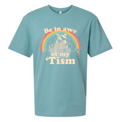 Autism Funny Be In Awe Of My Tism Meme Autistic Opossum Sueded Cloud Jersey T-Shirt