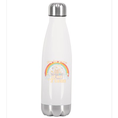 Autism Funny Be In Awe Of My Tism Meme Autistic Opossum Stainless Steel Insulated Water Bottle