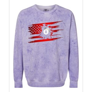 American Flag Billiards Apparel  Billiards Colorblast Crewneck Sweatshirt