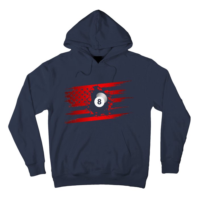 American Flag Billiards Apparel  Billiards Hoodie