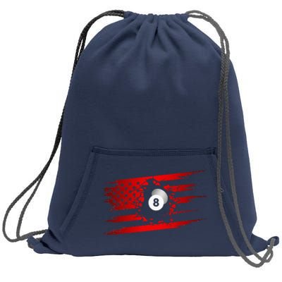 American Flag Billiards Apparel  Billiards Sweatshirt Cinch Pack Bag