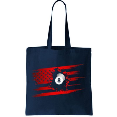 American Flag Billiards Apparel  Billiards Tote Bag