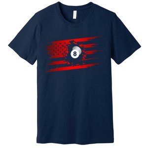 American Flag Billiards Apparel  Billiards Premium T-Shirt