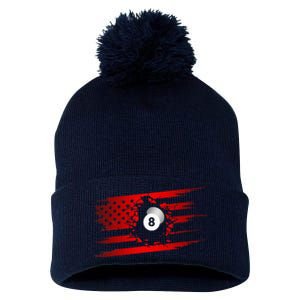 American Flag Billiards Apparel  Billiards Pom Pom 12in Knit Beanie