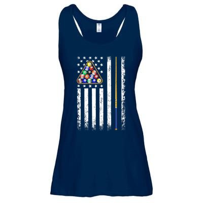 American Flag Billiard Vintage Pool Player Ladies Essential Flowy Tank