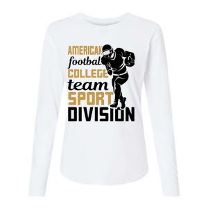 American Football College Team Sport Divison Womens Cotton Relaxed Long Sleeve T-Shirt