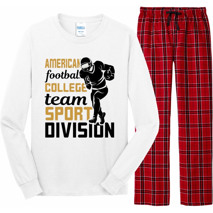 American Football College Team Sport Divison Long Sleeve Pajama Set