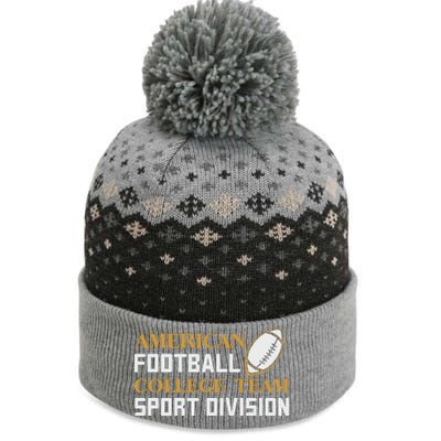 American Football College Team Sport Division The Baniff Cuffed Pom Beanie