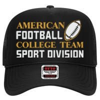 American Football College Team Sport Division High Crown Mesh Back Trucker Hat