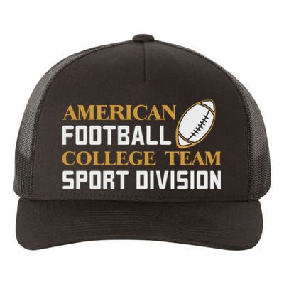 American Football College Team Sport Division Yupoong Adult 5-Panel Trucker Hat