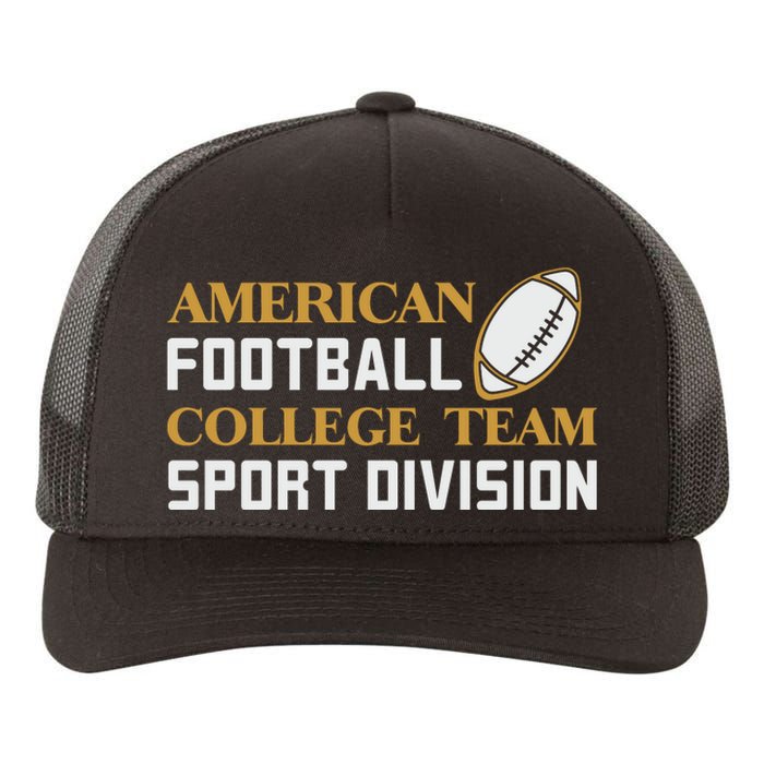 American Football College Team Sport Division Yupoong Adult 5-Panel Trucker Hat