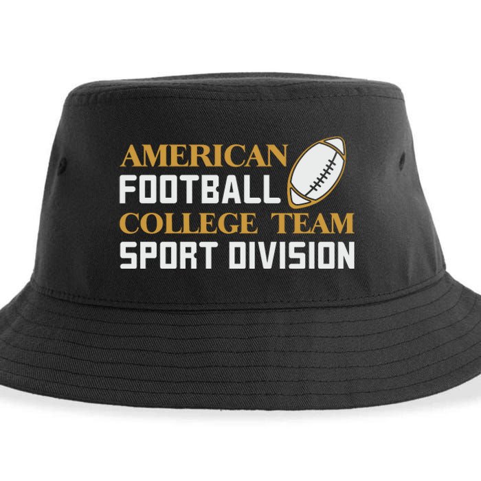 American Football College Team Sport Division Sustainable Bucket Hat