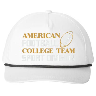 American Football College Team Sport Division Snapback Five-Panel Rope Hat