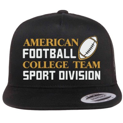 American Football College Team Sport Division Flat Bill Trucker Hat