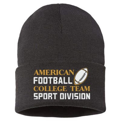 American Football College Team Sport Division Sustainable Knit Beanie