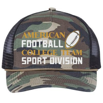 American Football College Team Sport Division Retro Rope Trucker Hat Cap