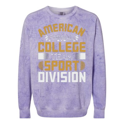 American Football College Team Sport Division Colorblast Crewneck Sweatshirt