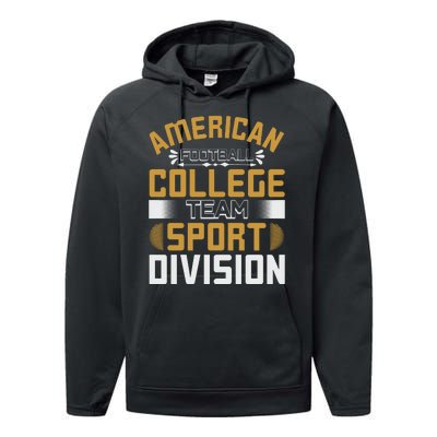 American Football College Team Sport Division Performance Fleece Hoodie