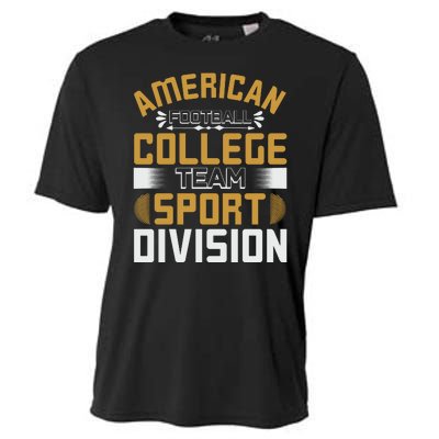 American Football College Team Sport Division Cooling Performance Crew T-Shirt