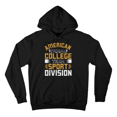 American Football College Team Sport Division Hoodie