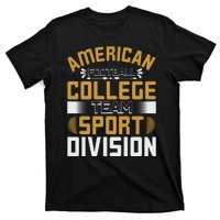 American Football College Team Sport Division T-Shirt