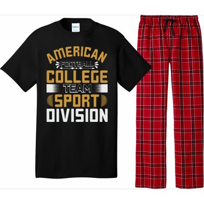 American Football College Team Sport Division Pajama Set