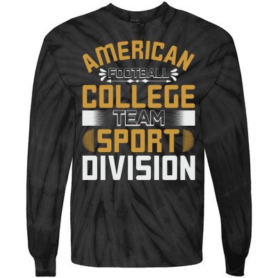 American Football College Team Sport Division Tie-Dye Long Sleeve Shirt