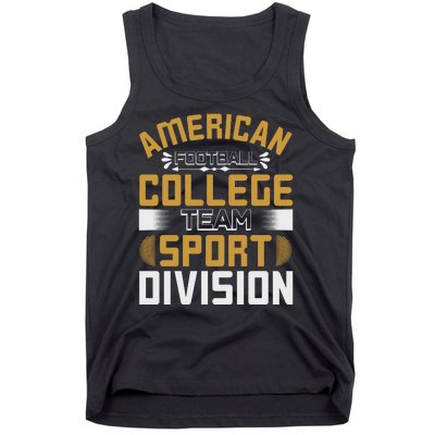 American Football College Team Sport Division Tank Top