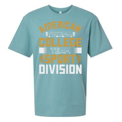 American Football College Team Sport Division Sueded Cloud Jersey T-Shirt