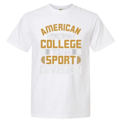 American Football College Team Sport Division Garment-Dyed Heavyweight T-Shirt