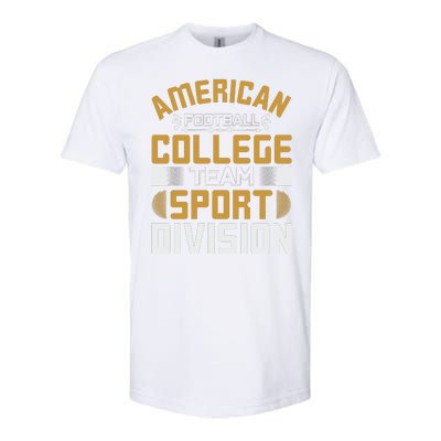 American Football College Team Sport Division Softstyle CVC T-Shirt