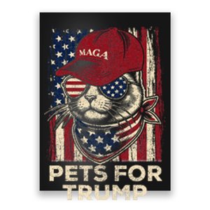 American Flag Cat Lives Matter Trump 2024 Maga Trump Cats Poster