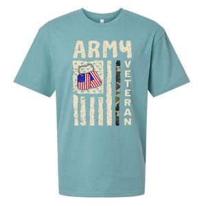 American Flag Camo Proud Veteran Of Veterans Day Sueded Cloud Jersey T-Shirt