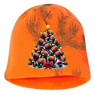 American Football Christmas Tree Lights Xmas Football Player Gift Kati - Camo Knit Beanie