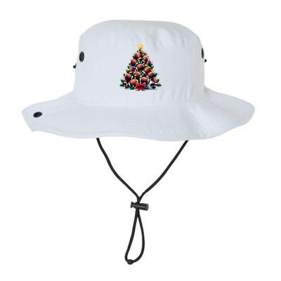 American Football Christmas Tree Lights Xmas Football Player Gift Legacy Cool Fit Booney Bucket Hat