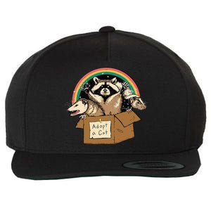 Adopt Forbidden Cats In Box Raccoon Skunks Possum Cat Lovers Wool Snapback Cap