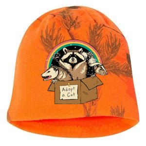 Adopt Forbidden Cats In Box Raccoon Skunks Possum Cat Lovers Kati - Camo Knit Beanie