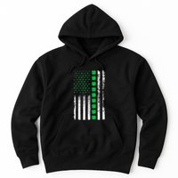 American Flag Clovers St Patricks Day Vintage Irish Shamrock Hoodie