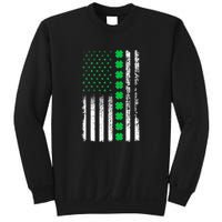 American Flag Clovers St Patricks Day Vintage Irish Shamrock Sweatshirt