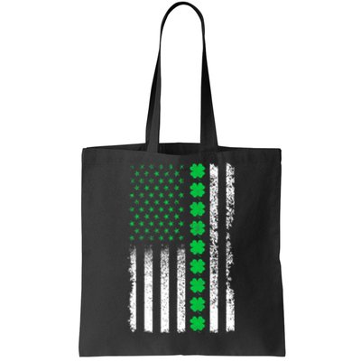 American Flag Clovers St Patricks Day Vintage Irish Shamrock Tote Bag