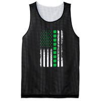 American Flag Clovers St Patricks Day Vintage Irish Shamrock Mesh Reversible Basketball Jersey Tank