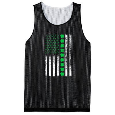 American Flag Clovers St Patricks Day Vintage Irish Shamrock Mesh Reversible Basketball Jersey Tank