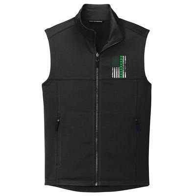 American Flag Clovers St Patricks Day Vintage Irish Shamrock Collective Smooth Fleece Vest