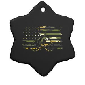 American Flag Camouflage Fishing Apparel Fishing Ceramic Star Ornament