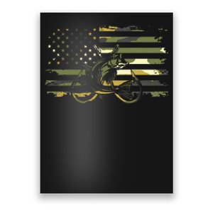 American Flag Camouflage Fishing Apparel Fishing Poster